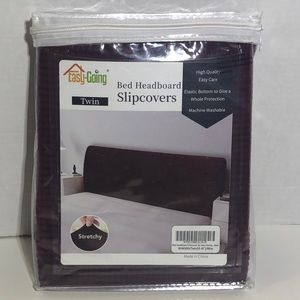 Wine Twin Bed Headboard Stretchy Slipcover